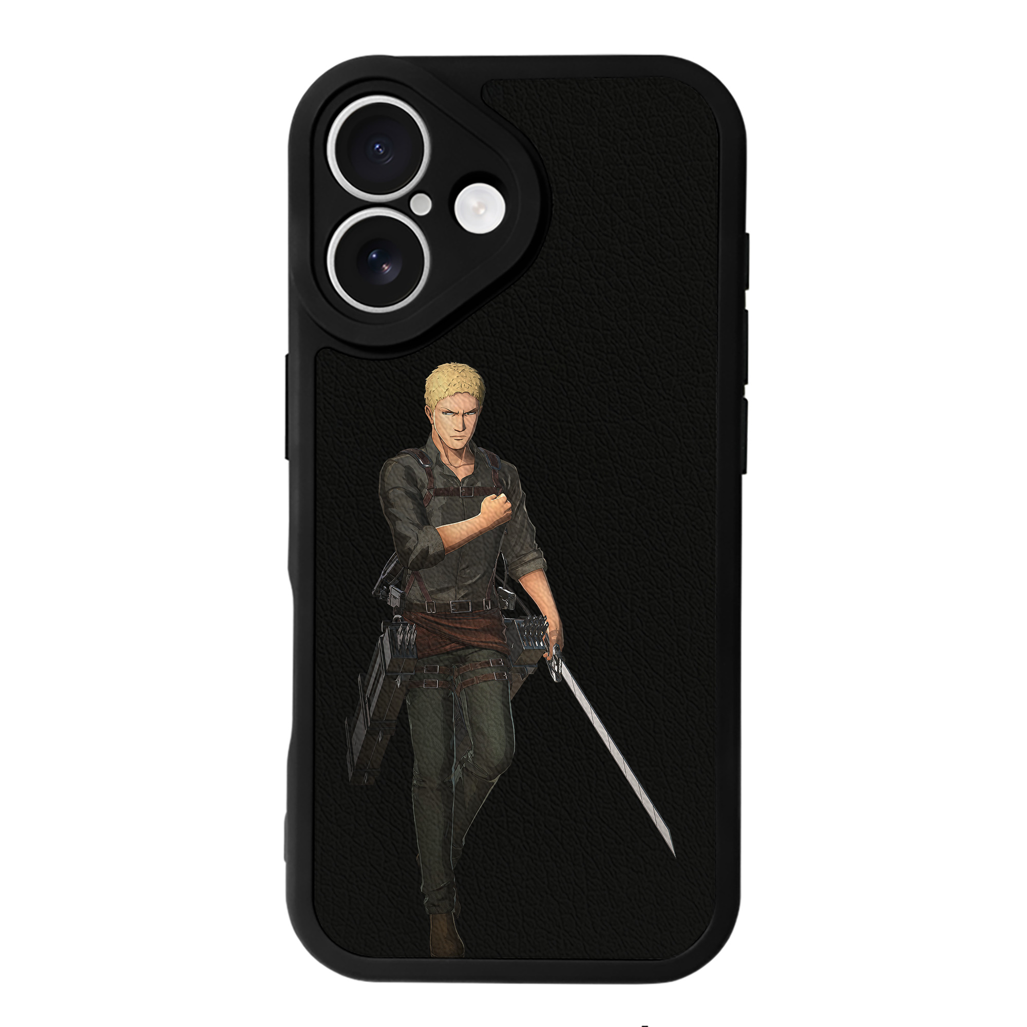 （画像用） 進撃の巨人 ライナー・ブラウン Attack on Titan Reiner Braun 【iPhone 16シリーズ対応】シリコンスマホケース（レザー調） 材質：シリコン